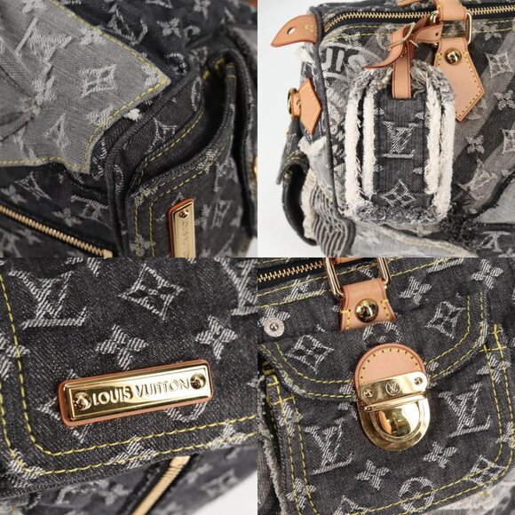 LOUIS VUITTON Monogram Denim Patchwork Speedy 30 Bag Gray M95381 LV Auth ki5785M - Picture 15 of 15